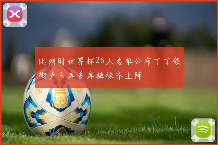 比利时世界杯26人名单公布丁丁领衔卢卡库多库裤袜齐上阵